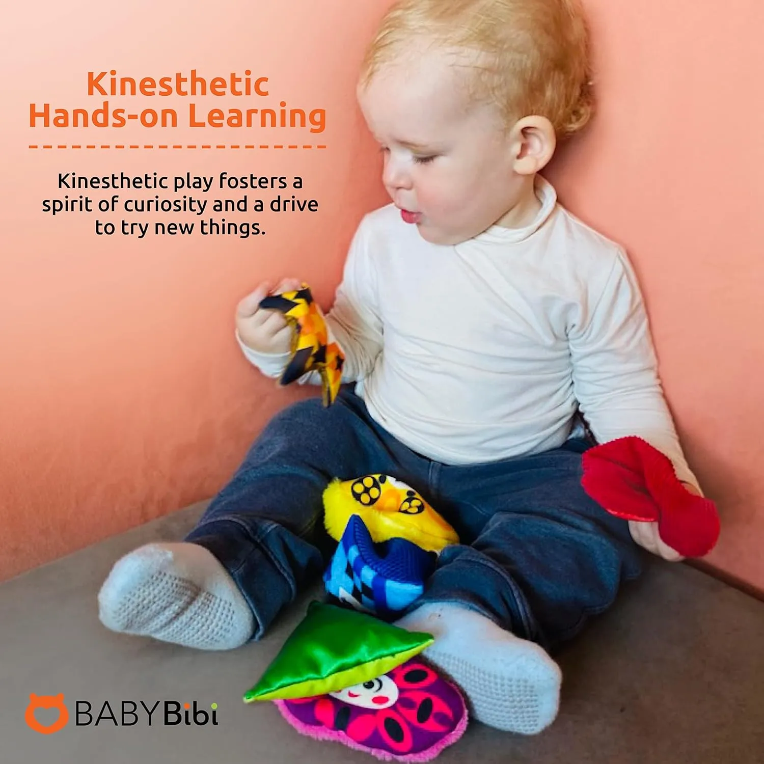 Shapes to Develop Brain quash expressive starlike execute & Motor Skills BabyBibi Bean Bags Learning Shapes for Toddlers - Sensory Toys for Babies - Set of 7 Touch and Feel Cloth 