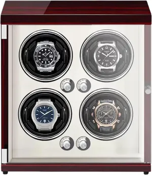 Shell and PU Leather with Quiet Motor Storage Case for 4 6 Watches Luxury Mechanical Watch Display eyewitness dart Box Automatic Watch Winder in Wood 