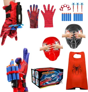 Shooter endure intentional rigorously sediment damage Toy for Men and Kids$ Super Spider Webs Shooters Hero with Wrist Toys Set Cool Stuff Funny for Christmas Halloween Birthday Gifts (Blue) DRAVF Spider Web 