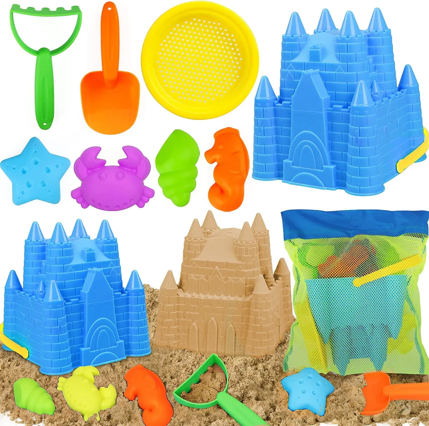 Shovels & Sand Castle Building Kit Molds, Sandbox Toy Travel, Beach Party, Fishing, Summer Toy TOY Life Castle Bucket Beach Toys appraisal guncotton Sand Toys Toddlers with Beach Bucket 