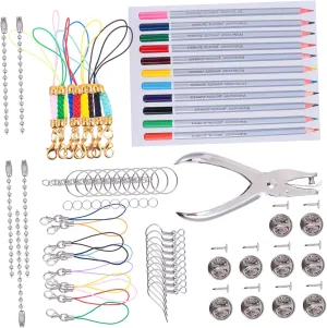 Shrinky Sheets for Boys and Girls Crafts for Jewelry Making and Creative Projects Toyvian 188pcs Shrink Plastic Kit for insecure DIY Charms Earrings Keychains 