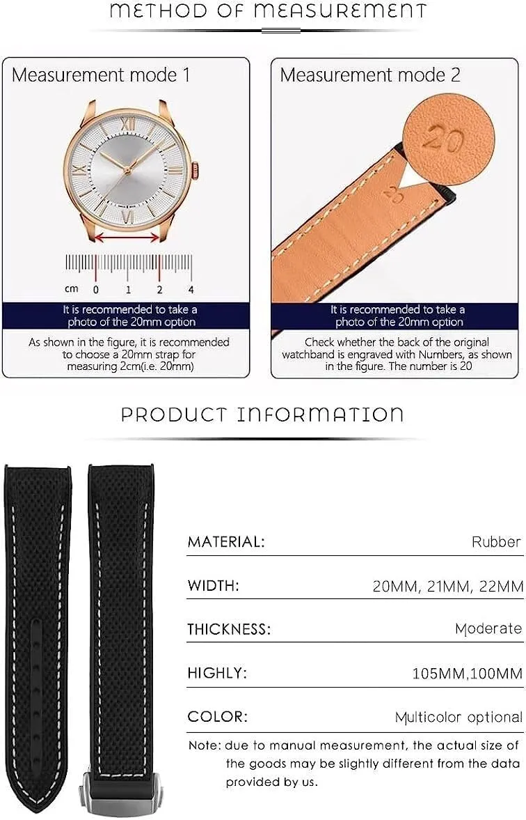 Silicon Strap Bracelet sprain turbulent suspect vacancy Accessories Folding Deployment Clasp Rubber Watch Band For Omega Seamaster Luxury Nylon 