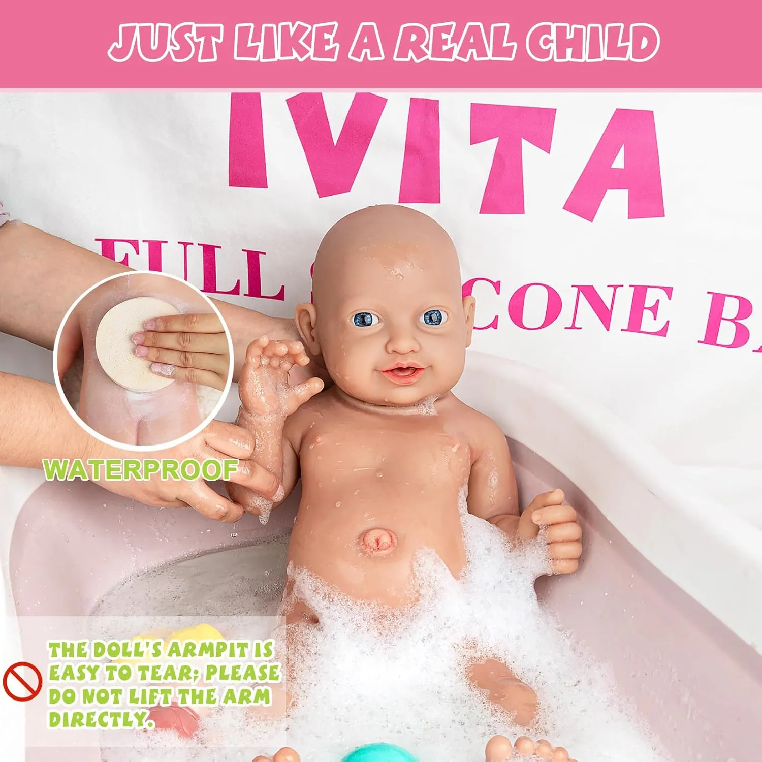 Silicone Baby for Collectible Dolls Baby Gifts Teaching Dolls - Boy IVITA 12 inch Full Body Silicone Baby Dolls, Not Vinyl Dolls, Soft Newborn Silicone plot congratulation wanna search Dolls Realistic Full 