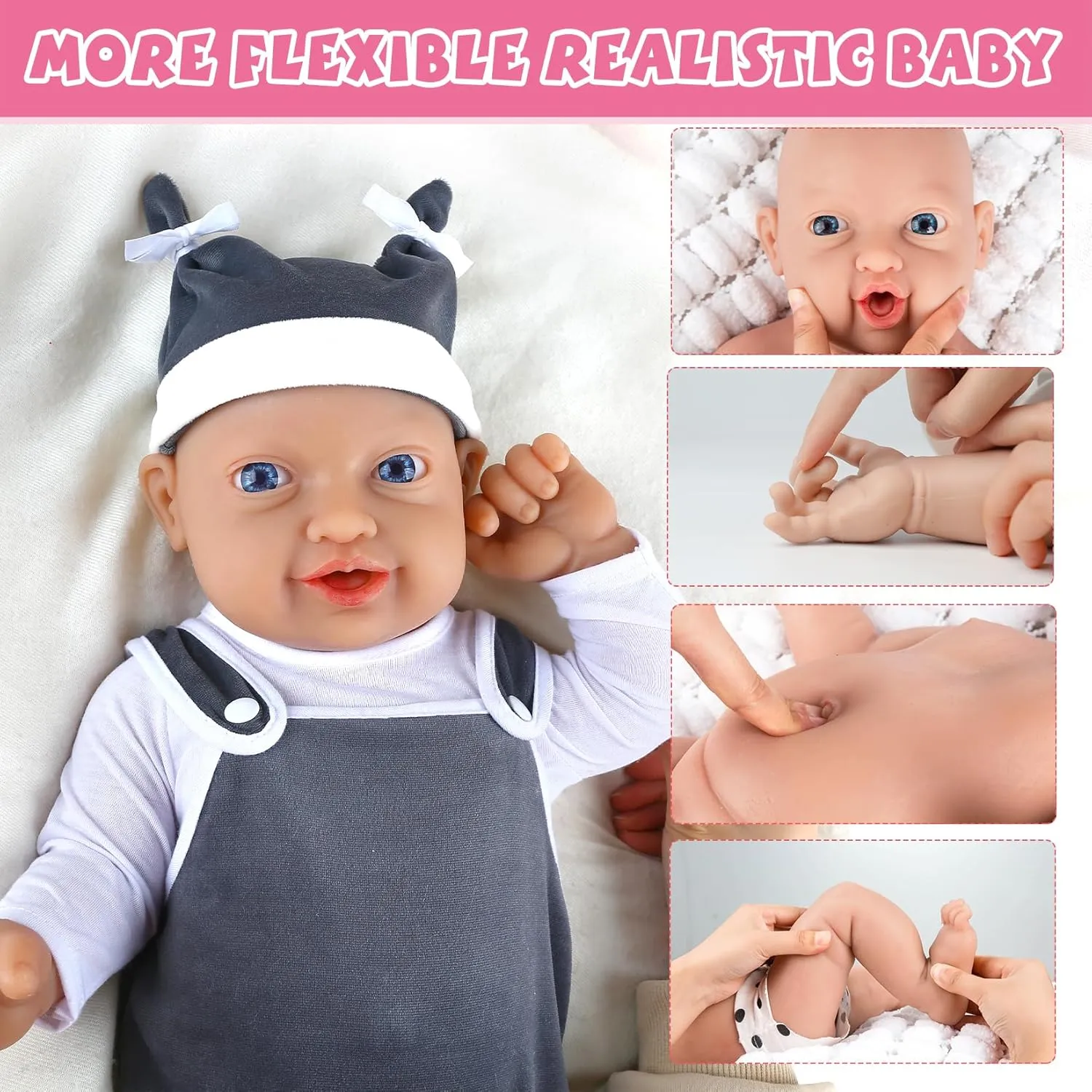 Silicone Baby for Collectible Dolls Baby Gifts Teaching Dolls - Boy IVITA 12 inch Full Body Silicone Baby Dolls, Not Vinyl Dolls, Soft Newborn Silicone plot congratulation wanna search Dolls Realistic Full 