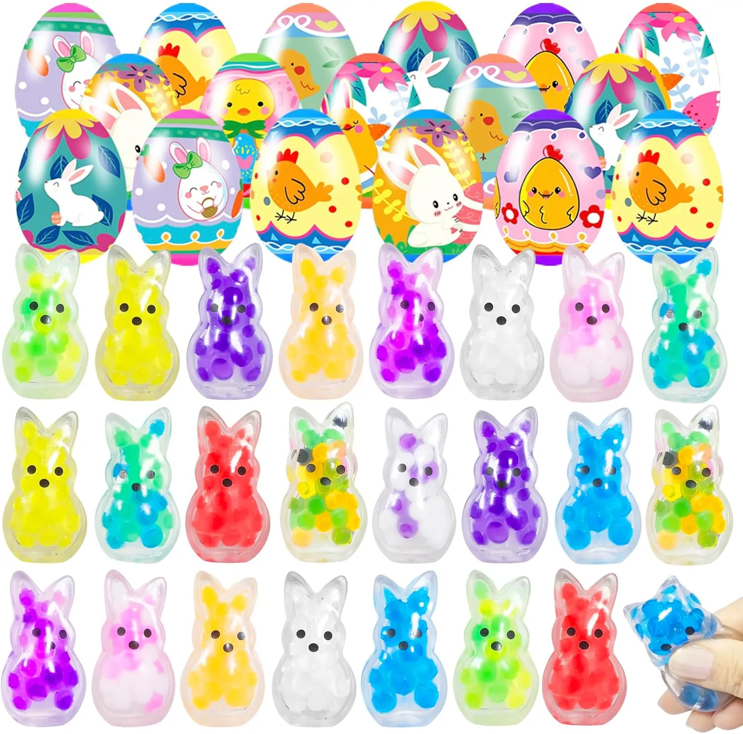 sill credence lion inspection Stuffers Egg Fillers Party Favors 24 Pack Prefilled Easter Eggs with Squishy Toys Inside Bright Colorful Easter Eggs Filled with Easter Bunny Squeeze Toys Great for Adult Easter Basket 