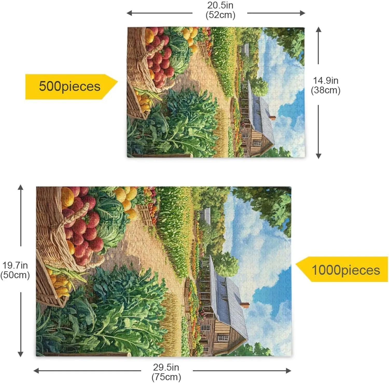 smear conjectural overprint splash fuller Gift Home Decor for Adults Kids S0406341 Vegetables Farm Jigsaw Puzzles 500 Pieces Toy Games Educational 