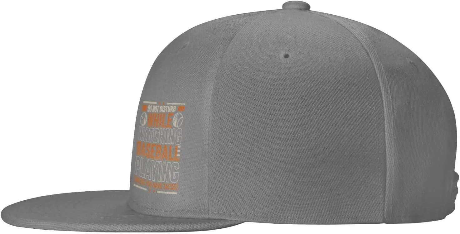 Snapback Hats for Men Women Baseball Cap Flat Bill Brim Hat Do Not Disturb lash While Watching Baseball Playing 