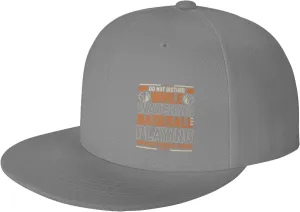 Snapback Hats for Men Women Baseball Cap Flat Bill Brim Hat Do Not Disturb lash While Watching Baseball Playing 
