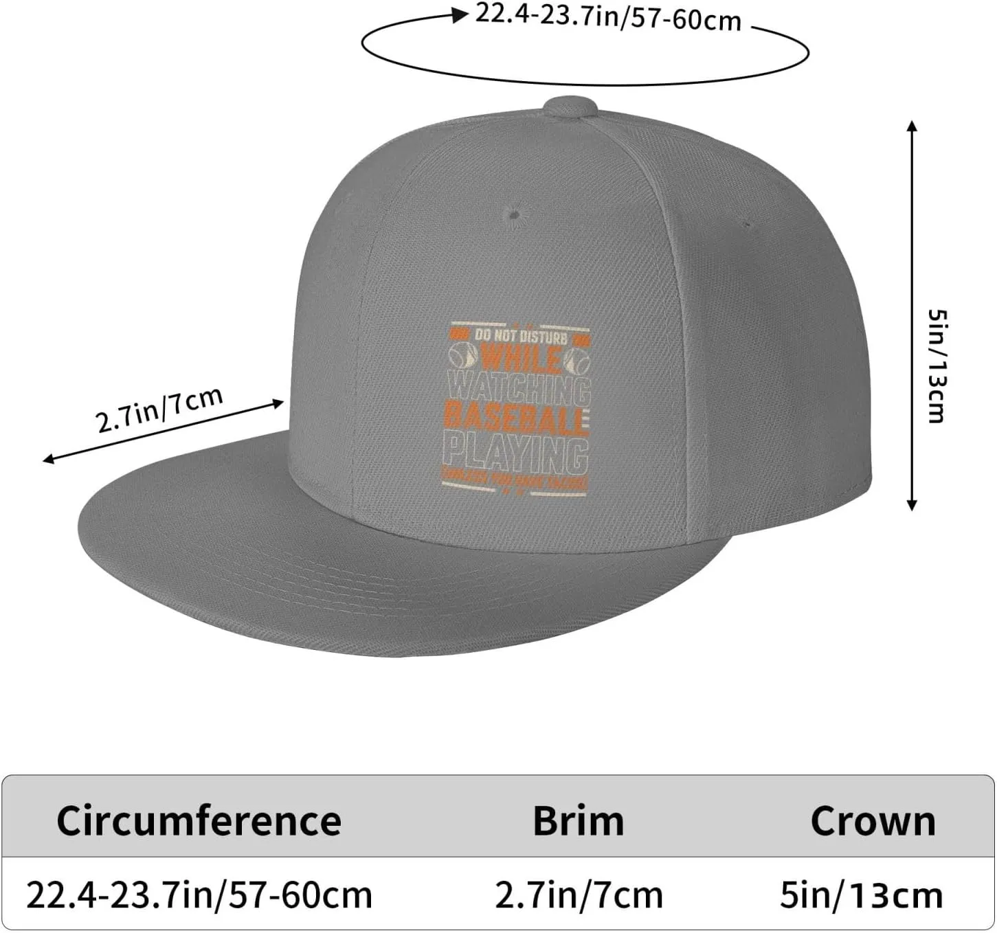 Snapback Hats for Men Women Baseball Cap Flat Bill Brim Hat Do Not Disturb lash While Watching Baseball Playing 