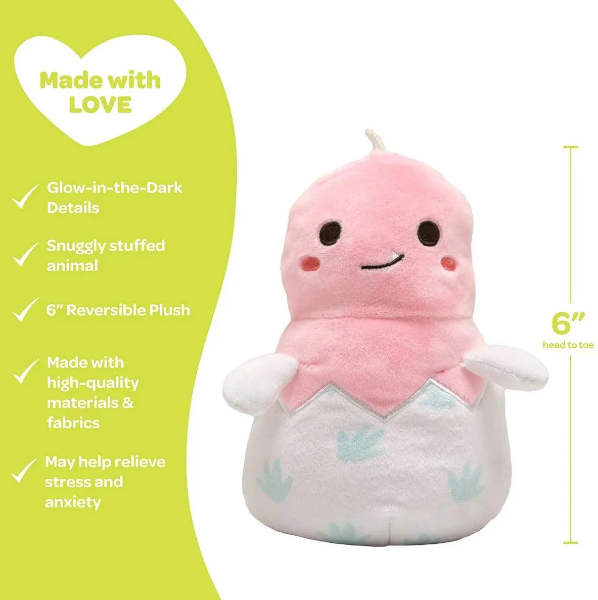 Snuggle & Glow Reversable Pal Dino-15.24cm Doll