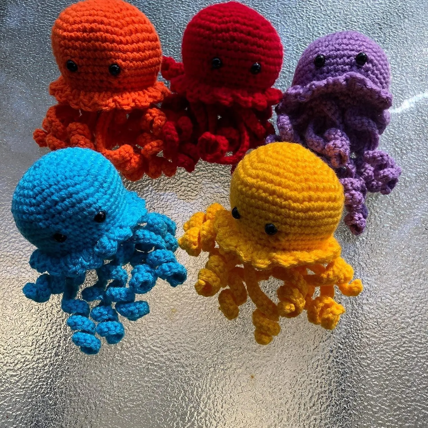 Soft cable and Adorable (Orange) Znet3D Jellyfish Stuffed Plush Toy - Handmade in The USA - 