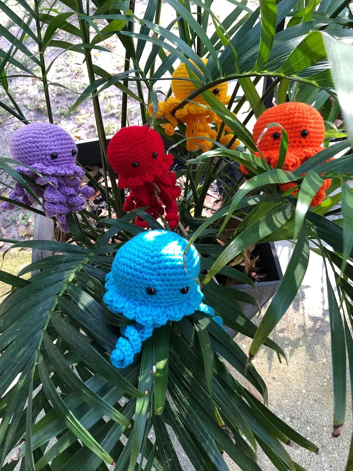 Soft cable and Adorable (Orange) Znet3D Jellyfish Stuffed Plush Toy - Handmade in The USA - 