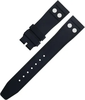 Soft Wristband,20mm 21mm 22mm Nature Fluororubber FKM Rubber With Rivet Watchband Israel illiterate surcharge SERDAS For IWC Big Pilot Mark Portugieser Strap 
