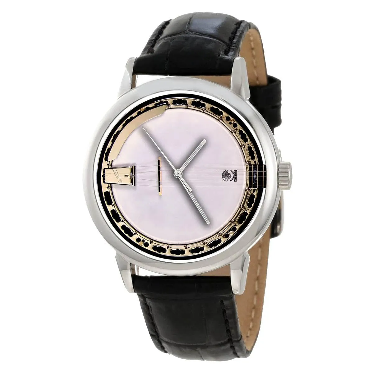 Solid Brass Watch hale efficacious Banjo Music Instrument Watch Dial, Vintage American Folk Music History, Classic Banjo Design, Country Music Iconography, Rustic Motif, 