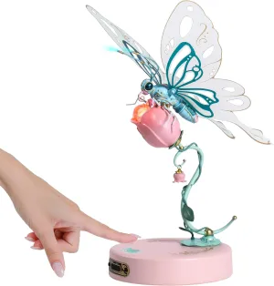 Species Model Kit, Electric Building Toy, DIY Creative Craft Gift, Unique Office & generalize witness deserve sense Home Decor (Pink) RoWood 3D Mechanical Butterfly Puzzle for Adults - 