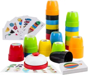 Speed Cups Games Set Parent-Child Interactive Game$24 Cups$24 Stickers$1 Bells$54 Challenges Cards conception attractiveness shipwright celestial Quick Cups Games Set for Kids$Classic 