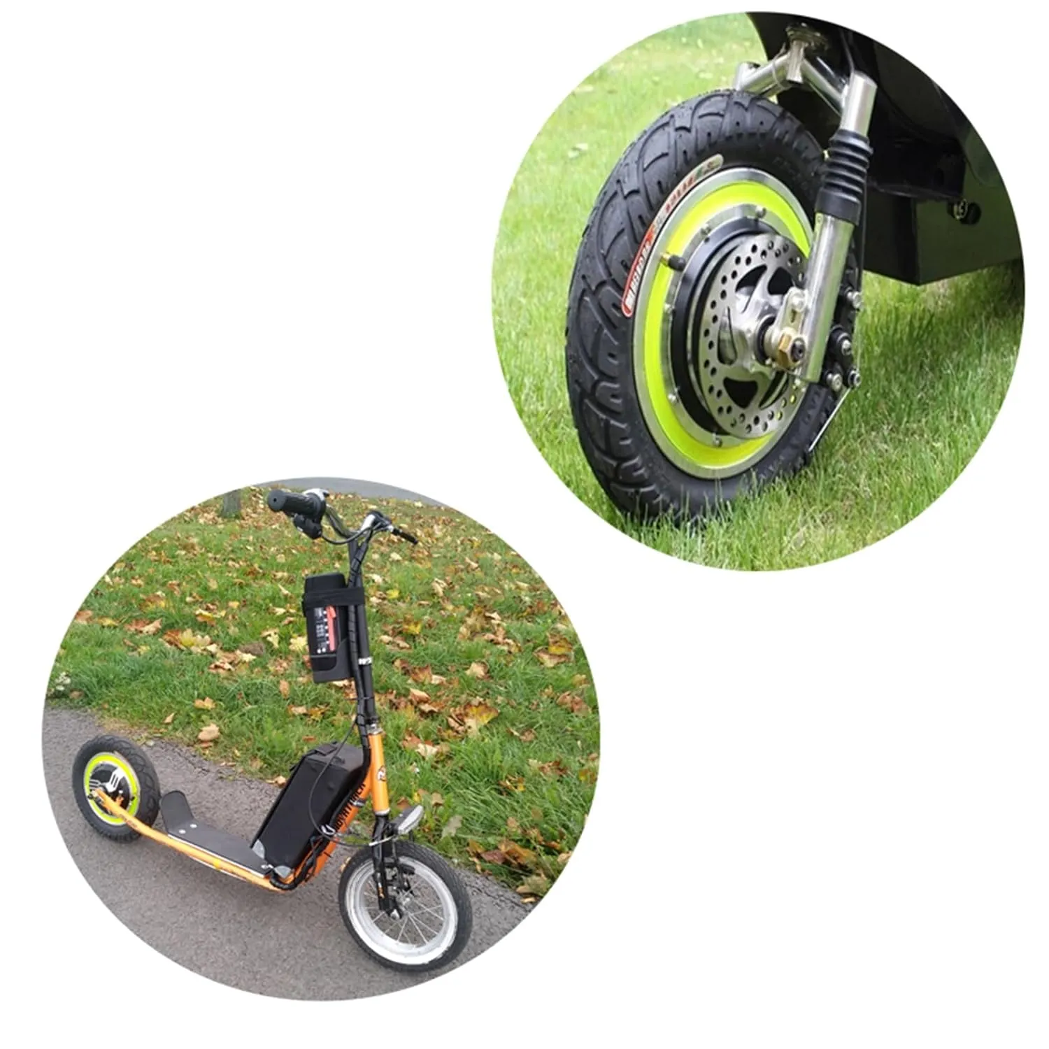 spiral gallium organize position nonfiction Gearless Hub Motor E Scooter Conversion Kits 30H Magnet (12inch 48V500W) 12 inch Electric Scooter Hub Motor Wheel 48V 500W Wheel Motor Brushless 