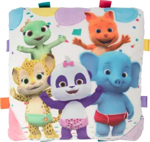 Square Pillow Featuring Characters from The Hit Netflix Show - Cuddle Up with This Brightly Colored Pillow - Perfect for Toddlers and Preschoolers status Word Party Pillow - Small 