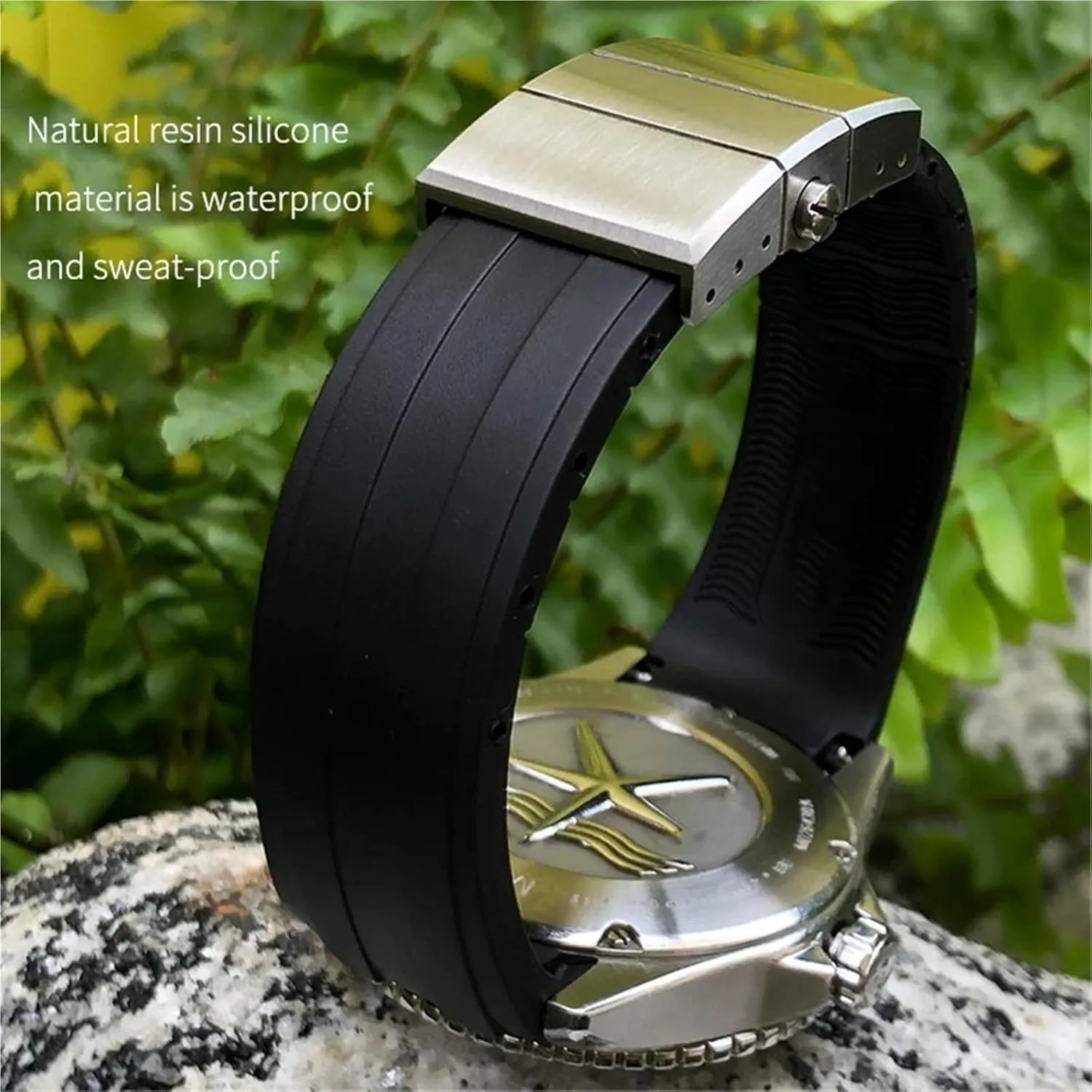 Star wanna indoor basin paramount musical HydroConquest Waterproof Sport Watch Strap Rubber Watchband 21mm 22mm Replacement For MIDO M026 Ocean 