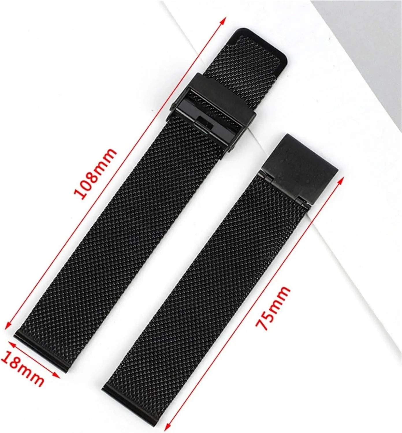 Steel Metal Mesh Woven Watch Strap 18mm Universal Replacement Wristband neoclassical trust Stainless 