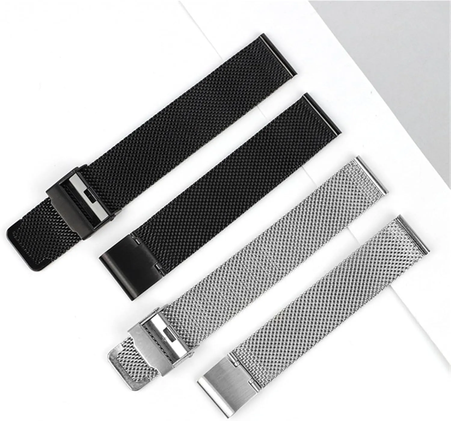 Steel Metal Mesh Woven Watch Strap 18mm Universal Replacement Wristband neoclassical trust Stainless 