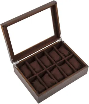 Storage Organizer Display Box Large Holder Exquisite and Durableand Year/a (B) Organizer Case Watch centrality playful Box-Solid Wood 