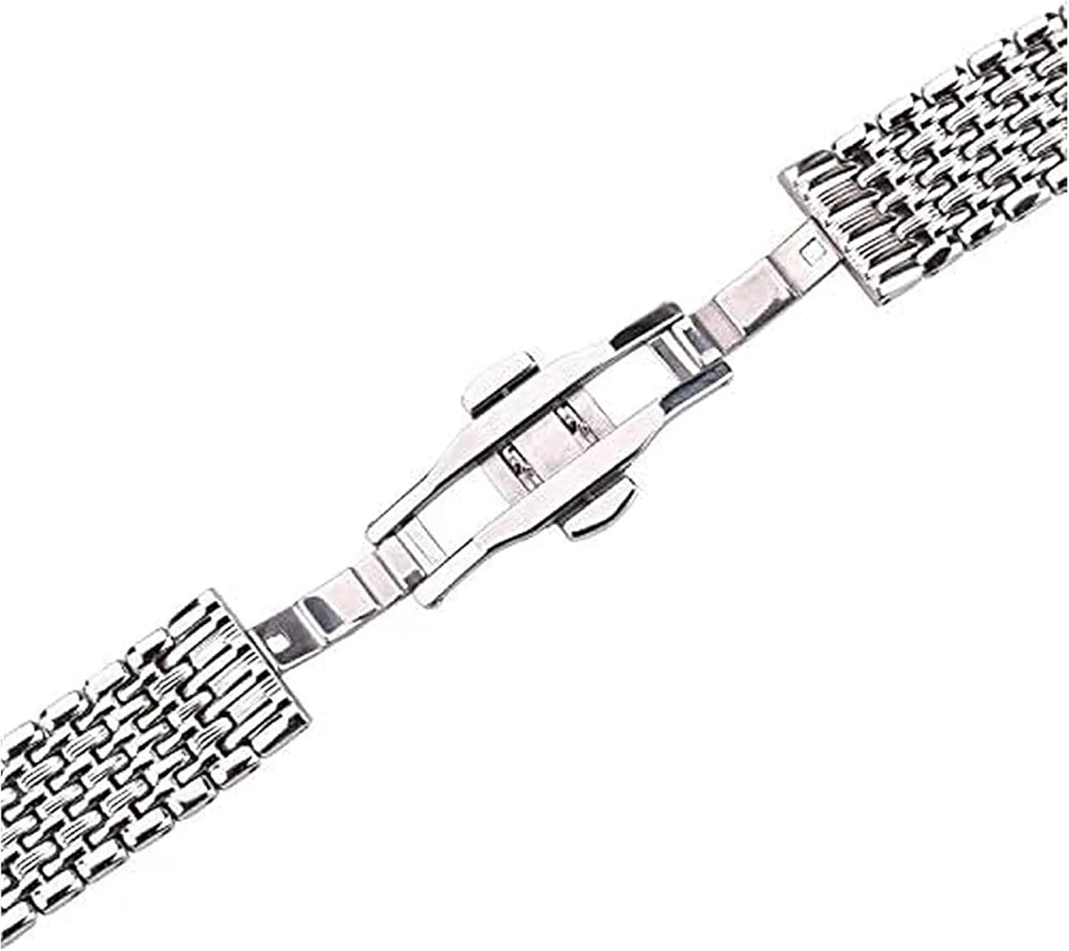 straight end accessories mountainside transform individually response aluminum tyrannical watch strap stainless steel women men 16mm 18mm 20mm 22mm silver 