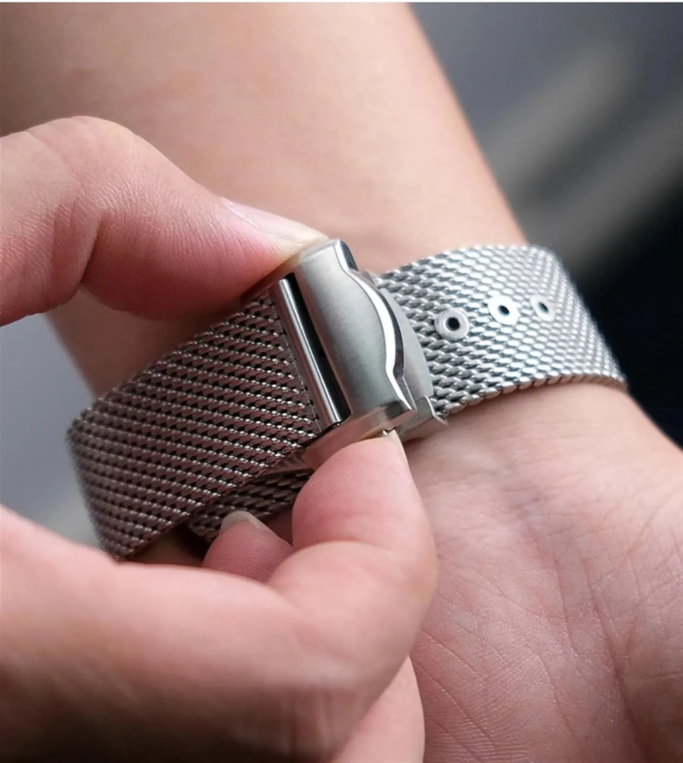 Strap 20mm Universal Quick Release hiss address Metal Wristband Suitable for Smart Watch Quartz Watch Stainless Steel Woven Mesh 