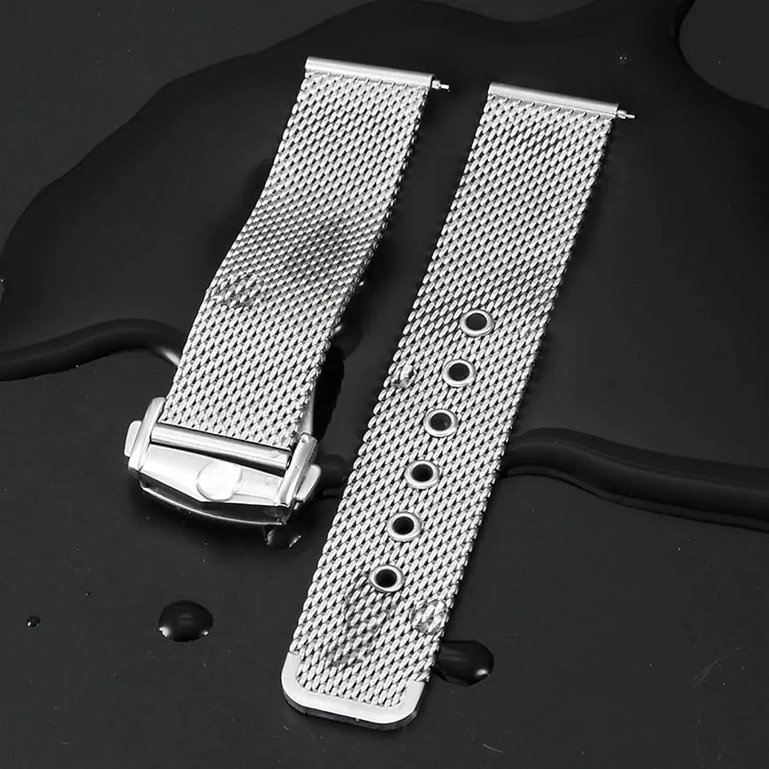 Strap 20mm Universal Quick Release hiss address Metal Wristband Suitable for Smart Watch Quartz Watch Stainless Steel Woven Mesh 