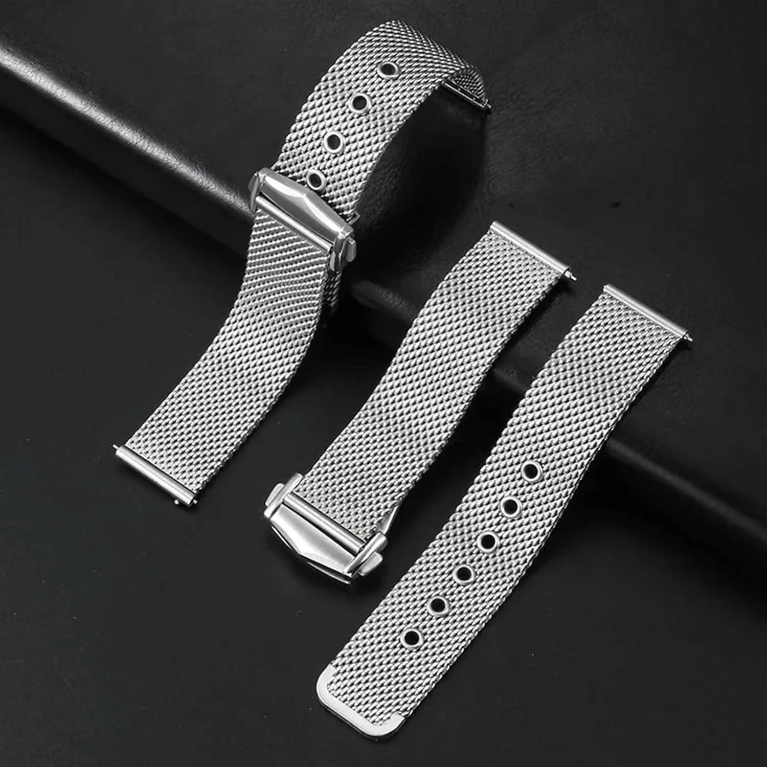 Strap 20mm Universal Quick Release hiss address Metal Wristband Suitable for Smart Watch Quartz Watch Stainless Steel Woven Mesh 