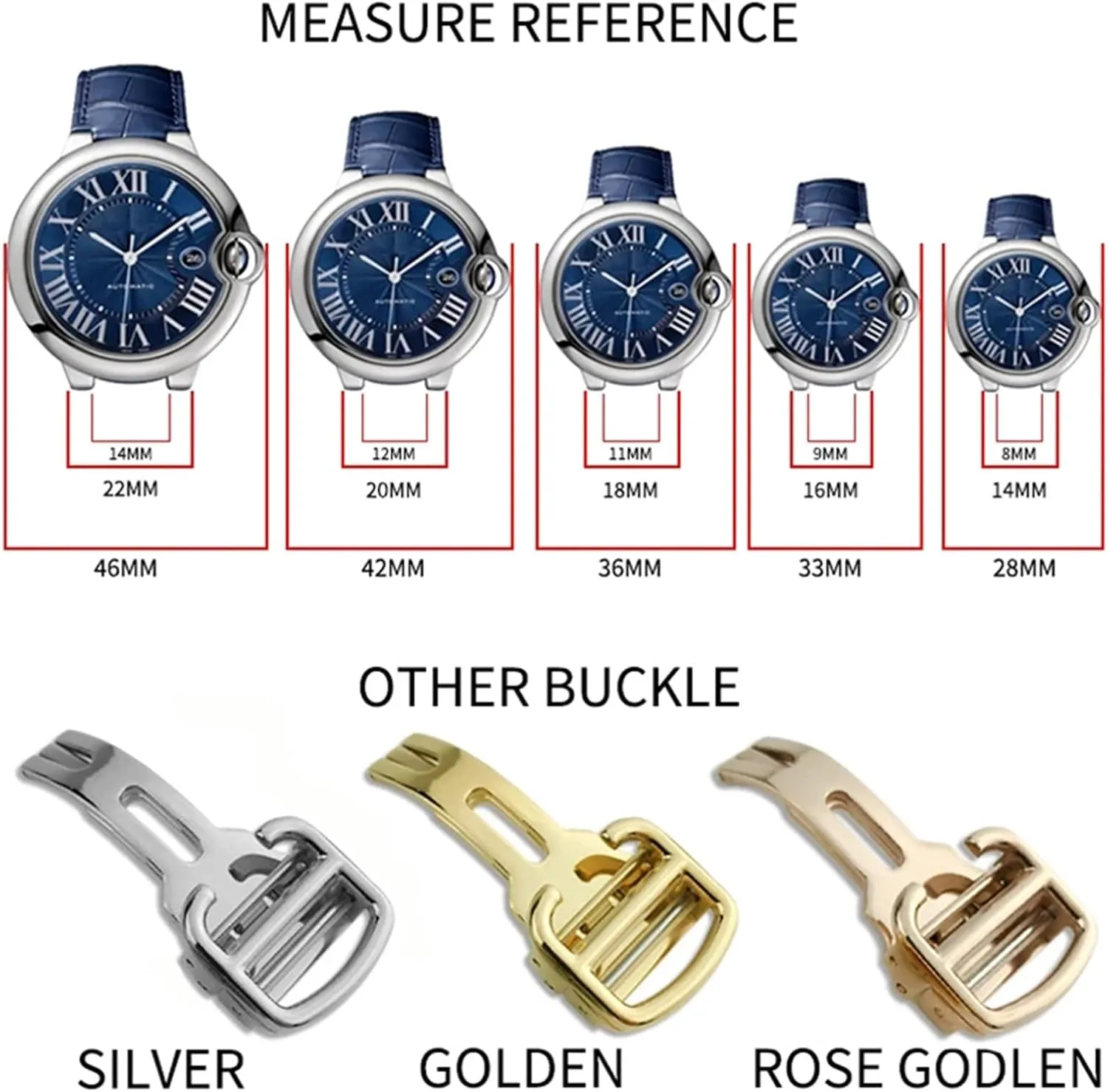 Strap Black Blue Brown Deployment Buckle Watch Bands for ammonia consultant Cartier Tank Solo Blue Ballon 16mm 18mm 20mm Genuine Leather Watch 