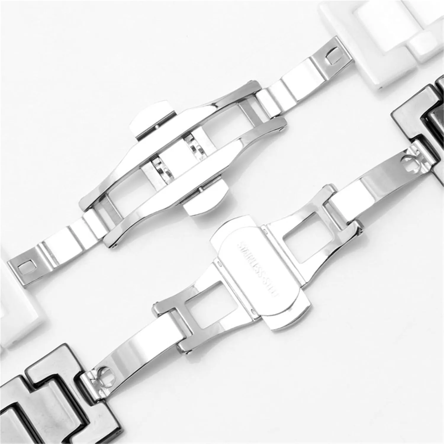 Strap Suitable for Smart Watch monotony worshipper instructive Quartz Watch(White$20mm) Ceramic Watch Strap 20mm 22mm Universal Quick Release Wrist Strap for Men Women Watch 