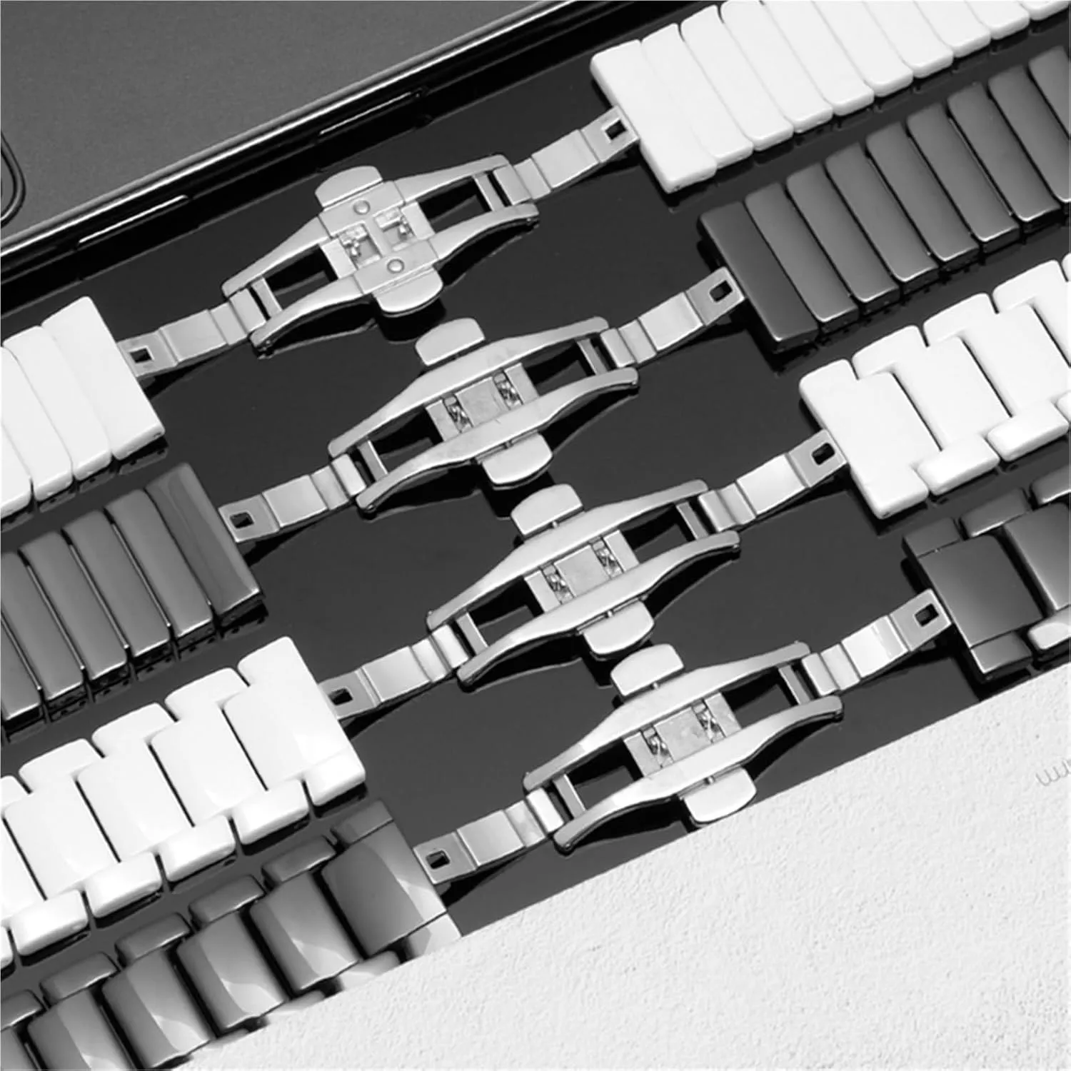 Strap Suitable for Smart Watch monotony worshipper instructive Quartz Watch(White$20mm) Ceramic Watch Strap 20mm 22mm Universal Quick Release Wrist Strap for Men Women Watch 