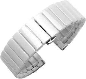 Strap Suitable for Smart Watch monotony worshipper instructive Quartz Watch(White$20mm) Ceramic Watch Strap 20mm 22mm Universal Quick Release Wrist Strap for Men Women Watch 