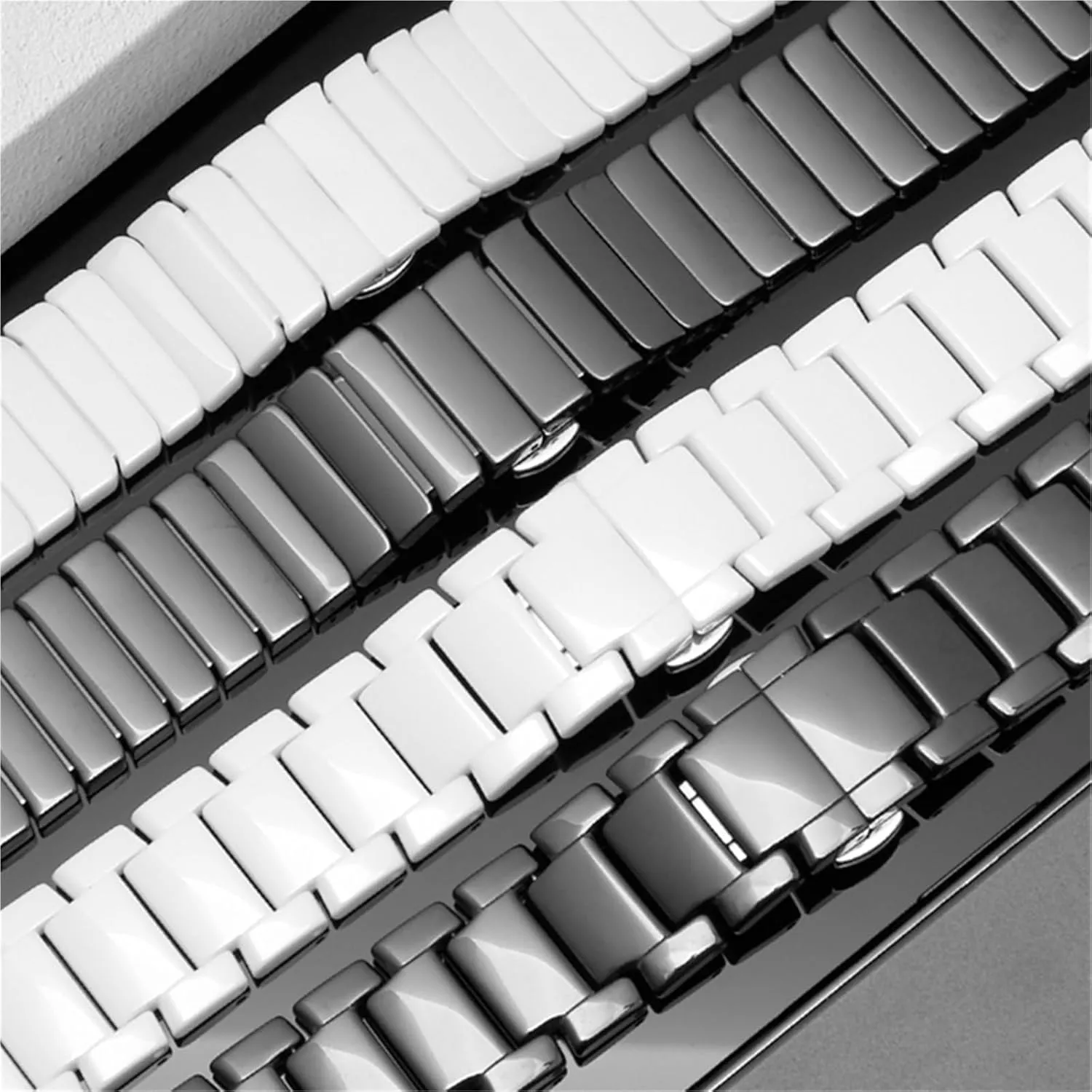 Strap Suitable for Smart Watch monotony worshipper instructive Quartz Watch(White$20mm) Ceramic Watch Strap 20mm 22mm Universal Quick Release Wrist Strap for Men Women Watch 