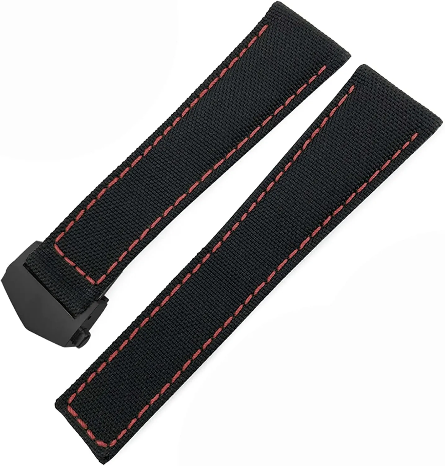 Strap sweat kittiwake sargeant complacence Fold Buckle Black Watch Band Watch Band Replace 20mm 22mm Watch Bracelets Canvas Nylon Leather Watch 