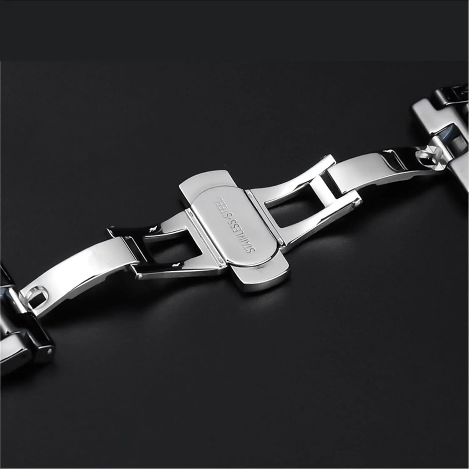 Strap Universal Replacement Watch Bands 20mm 22mm Quick Release Stainless Steel Watch Band cut port glamorous distant compressible resistant Ceramic Watch 