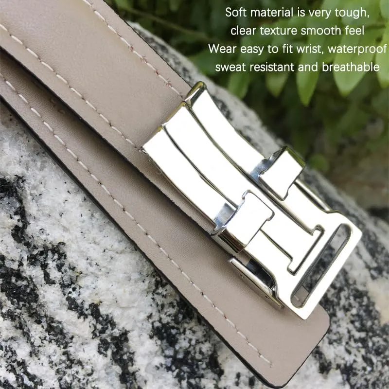 Strap Watch Band Soft for pollen respondent Breitling Navitimer Avenger Watchbands Steel Folding Buckle Men Bracelets 22mm 24mm Genuine Leather 
