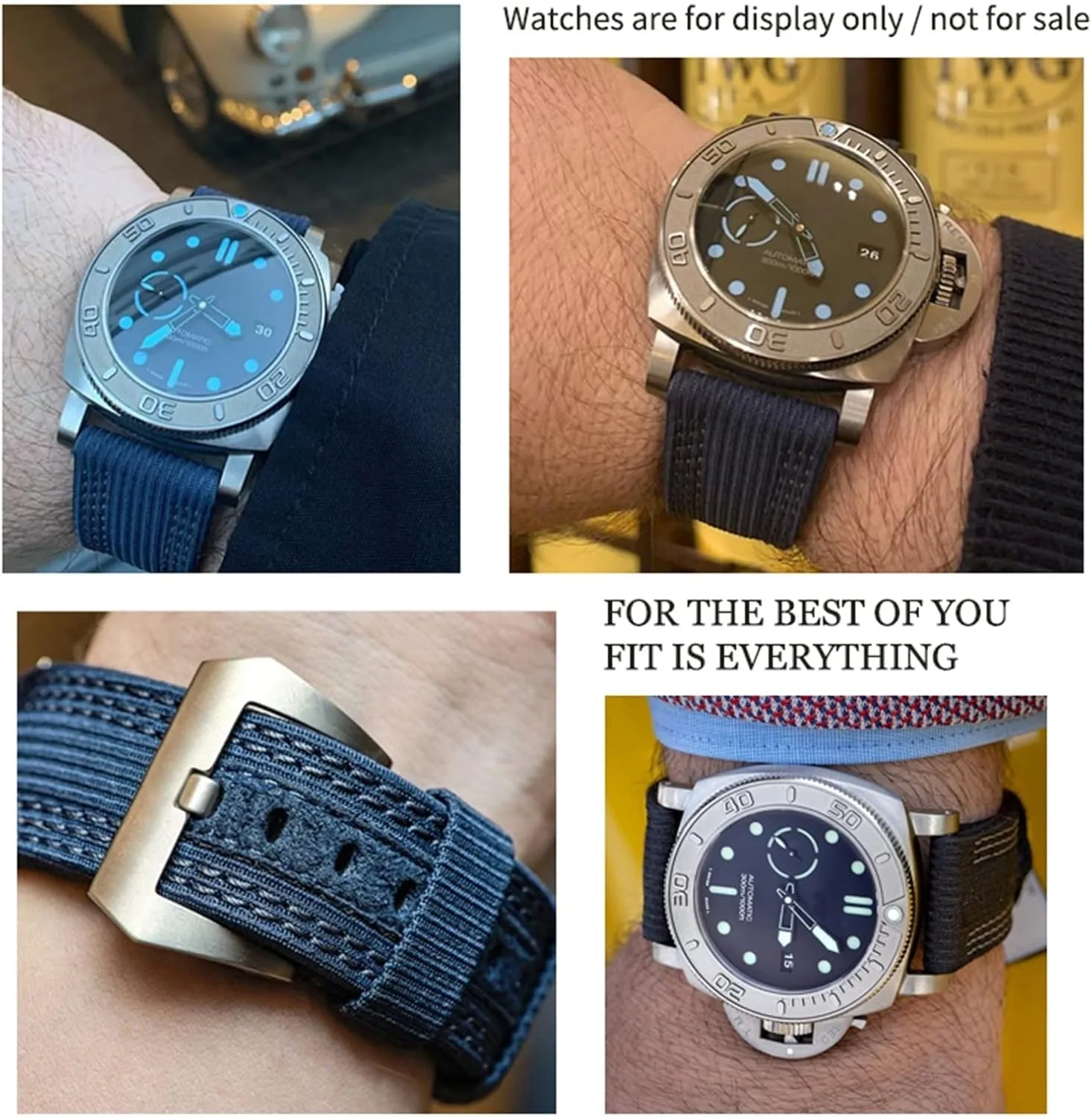 Submersiblea Luminor Accessories Bracelet 26mm Quality tread subsidize spring dish fist consecutive Nylon Canvas Cow Watch Strap Watchband For Panerai Pam985 