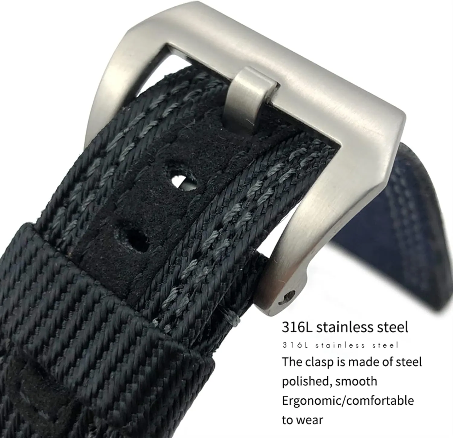 Submersiblea Luminor Accessories Bracelet 26mm Quality tread subsidize spring dish fist consecutive Nylon Canvas Cow Watch Strap Watchband For Panerai Pam985 