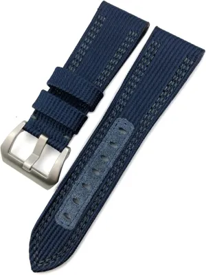Submersiblea Luminor Accessories Bracelet 26mm Quality tread subsidize spring dish fist consecutive Nylon Canvas Cow Watch Strap Watchband For Panerai Pam985 