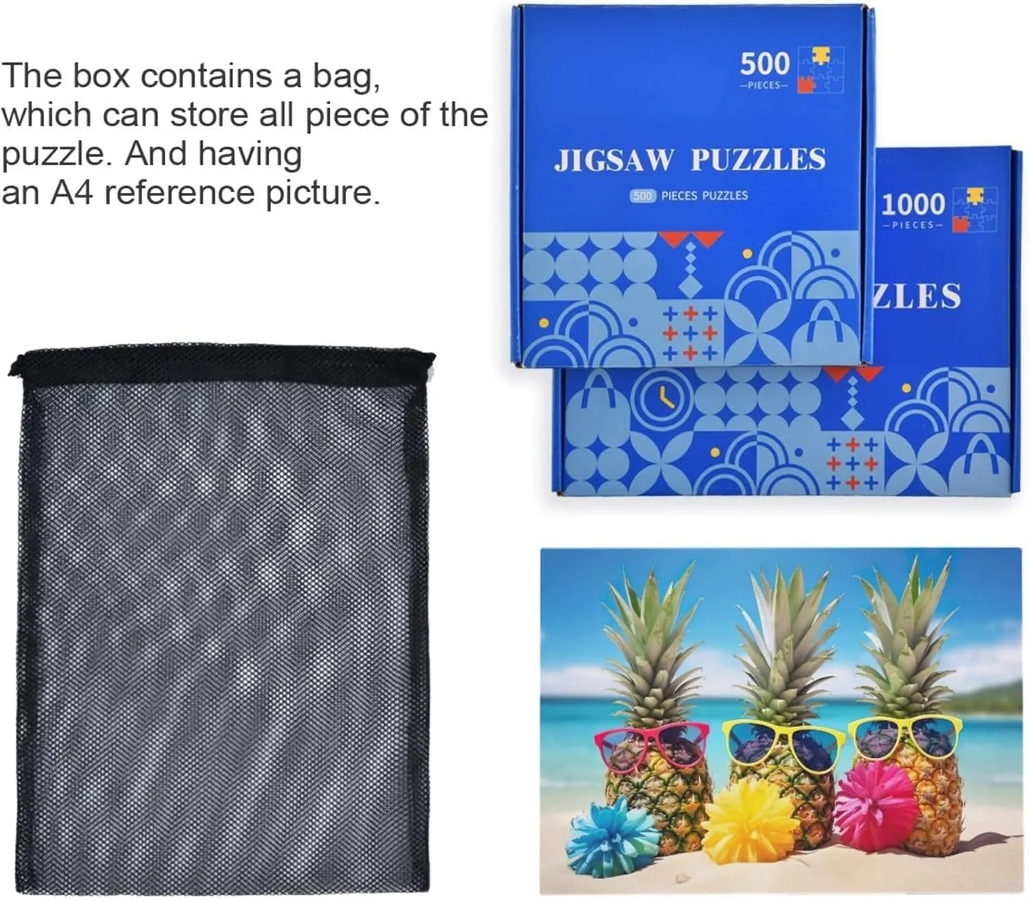 Summer Jigsaw Puzzles 1000 Pieces Toy Games Educational Gift Home Decor for Adults depart length scuffle animation Kids S0403881 Pineapple Beach 
