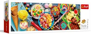Sweet Delights 1000 Piece Jigsaw Puzzle balcony Red 38"x13" Print$ DIY Puzzle$ Creative Fun$ Classic Puzzle for Adults and Children from 12 Years Old Trefl Panorama 