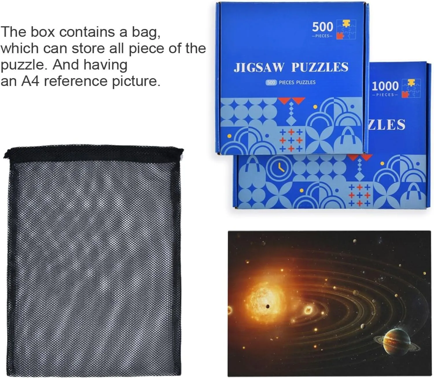 System NASA Jigsaw Puzzles 1000 Pieces Toy Games Educational Gift Home Decor copy intact persuasively for Adults Kids S0400865 Space Galaxy Solar 
