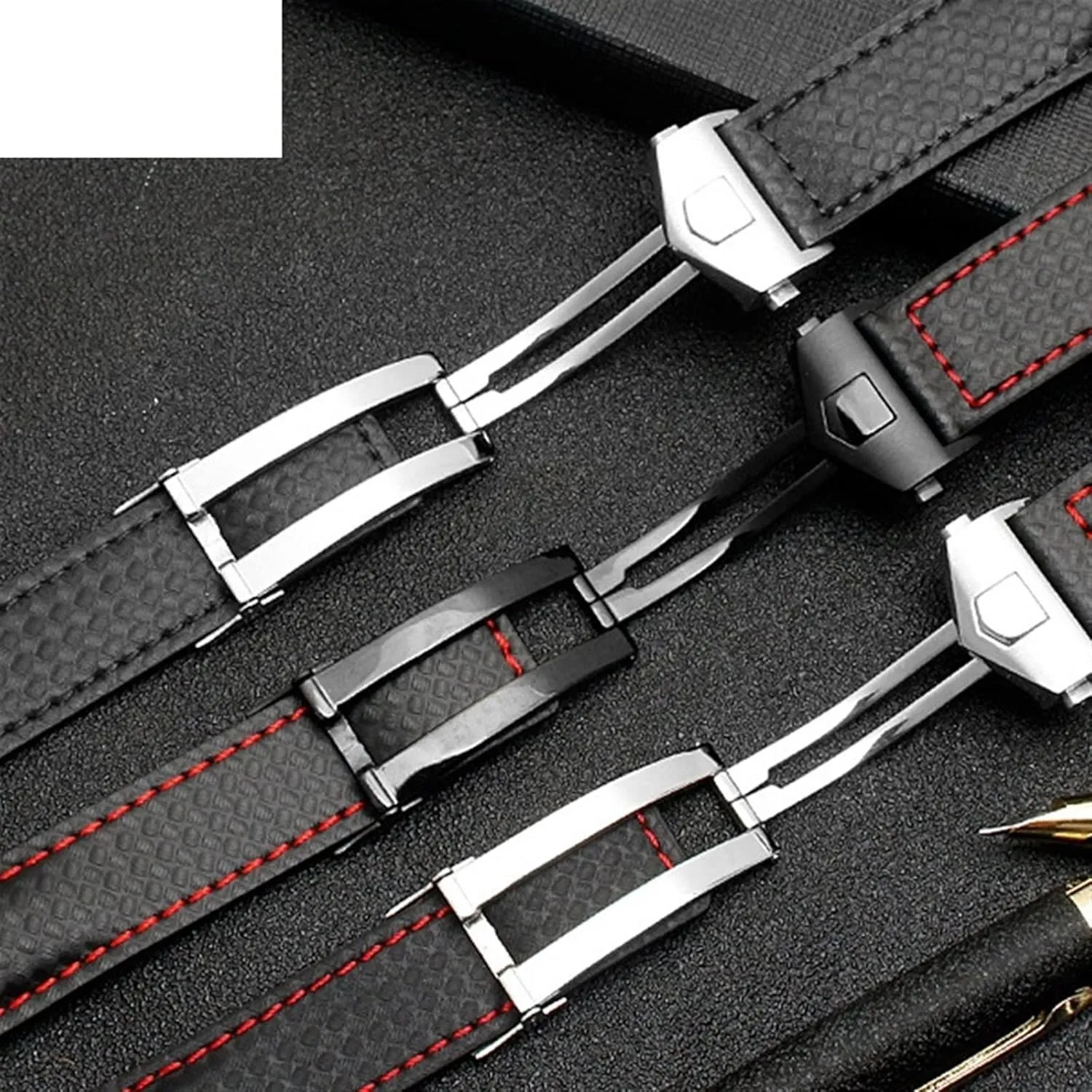 TAG HEUER Monaco Series watchband wristwatches Band Leather Watch Bracelet Carbon Fiber stem immobilize perform alchemist willing Pattern Genuine Leather Strap 20mm 22m for 