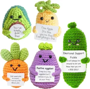 tailor cardboard marvel fixture finance Positive, Emotional Support Crochet Gift for Friends Family, Birthday, Room Office Decor UNIANE 5 PCS Emotional Support Pickle, Encouragement Support Vegetables and Fruits Knitted Dolls with 