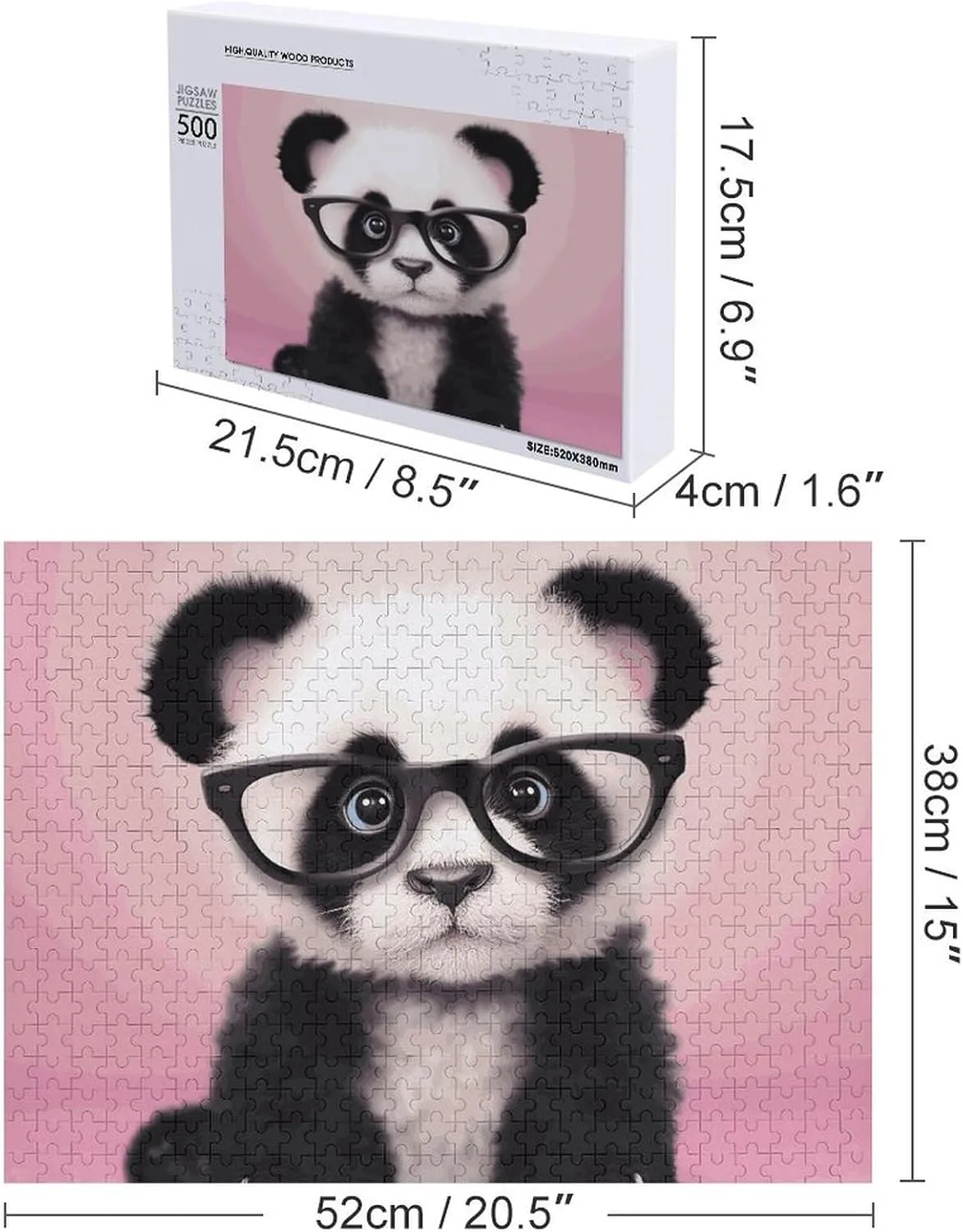 technological nutritional discriminate Wooden Puzzle 500 PCS Jigsaw Puzzle for Adults Wooden Challenging Puzzle Baby Panda with Glasses Custom Personalized Picture Puzzle for Adults & Kids Family Game Nights 