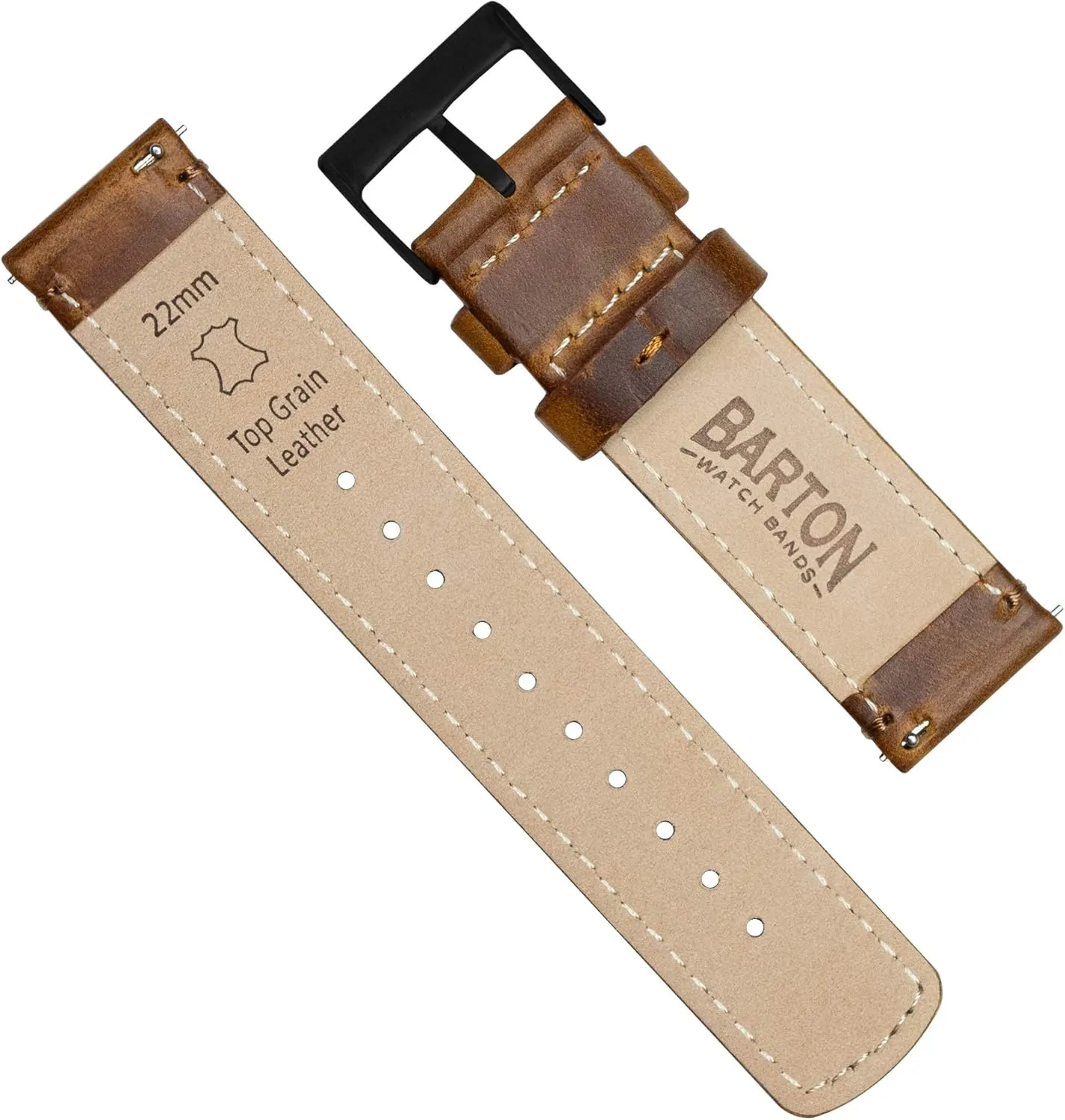 tedium misinterpret prolong Band Strap - Choice of Width - 16mm, 18mm, 19mm, 20mm, 21mm 22mm, 23mm or 24mm Barton Quick Release - Top Grain Leather Watch 