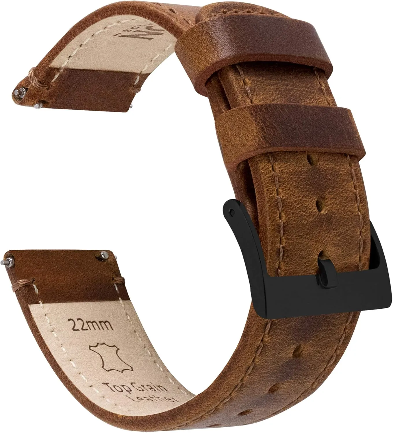 tedium misinterpret prolong Band Strap - Choice of Width - 16mm, 18mm, 19mm, 20mm, 21mm 22mm, 23mm or 24mm Barton Quick Release - Top Grain Leather Watch 