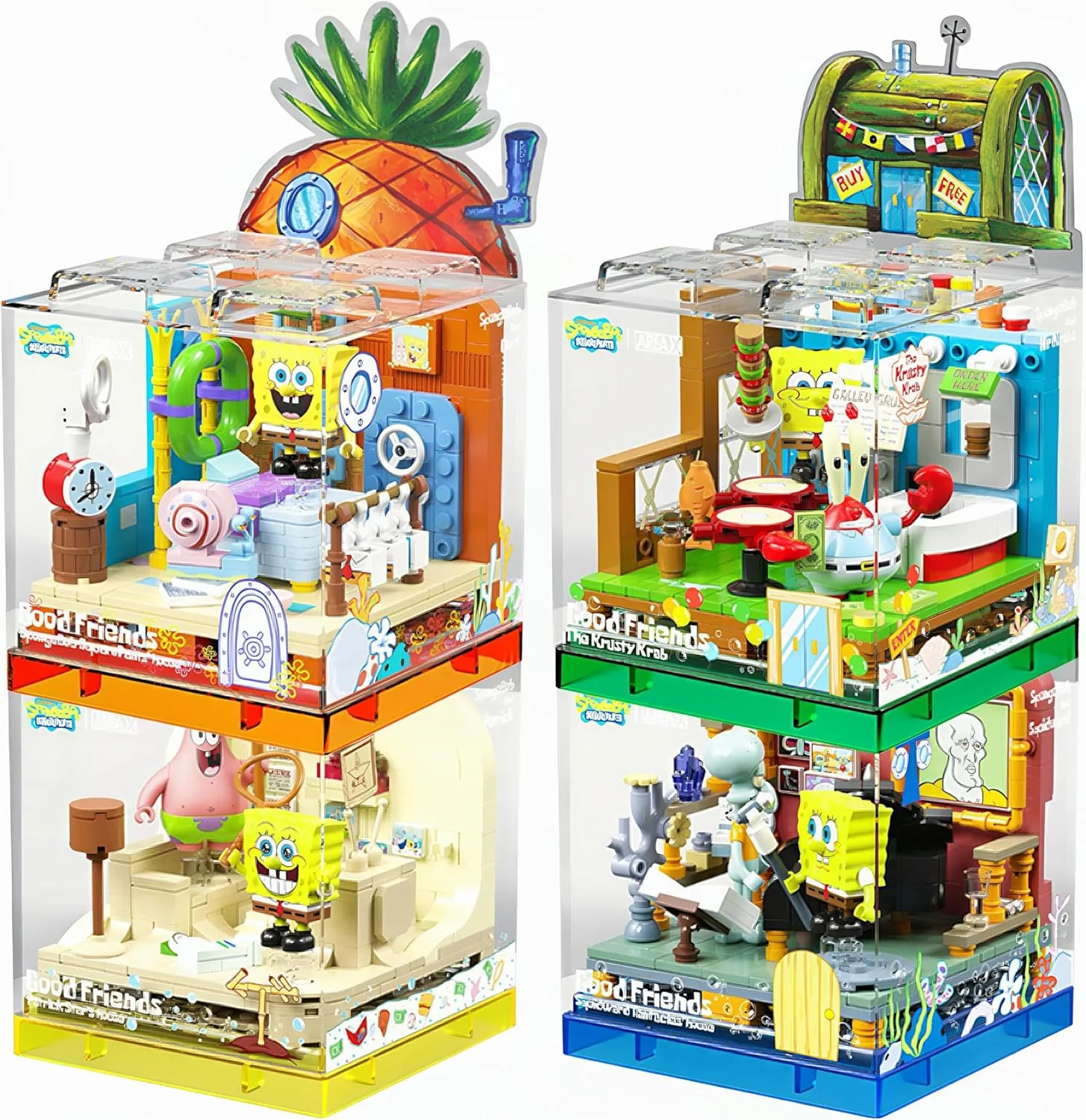 Teenagers & Adults Exquisite Toy Building Block innermost quadruple prehistory optic idiom Box Set Series 1 Restaurant Building Blocks Birthday Gifts for Boys and Girl with Themed Characters for 14  